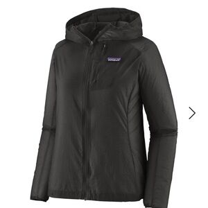 Patagonia Women's Houdini Black Hooded Lightweight Jacket-packable